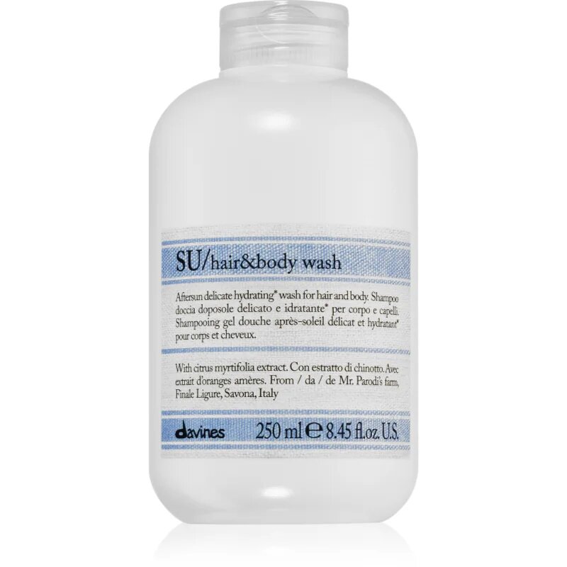 Davines SU Hair&Body Wash gel za prhanje in šampon 2v1 250 ml