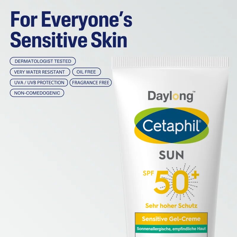 Daylong Cetaphil SUN Sensitive Gel-Creme lahka zaščitna gel krema za občutljivo kožo SPF 50+ 200 ml