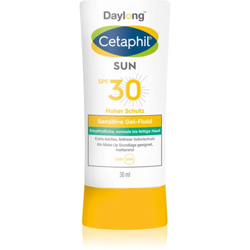 Daylong Cetaphil SUN Sensitive Gel-Fluid lahki zaščitni fluid za občutljivo kožo SPF 30 30 ml