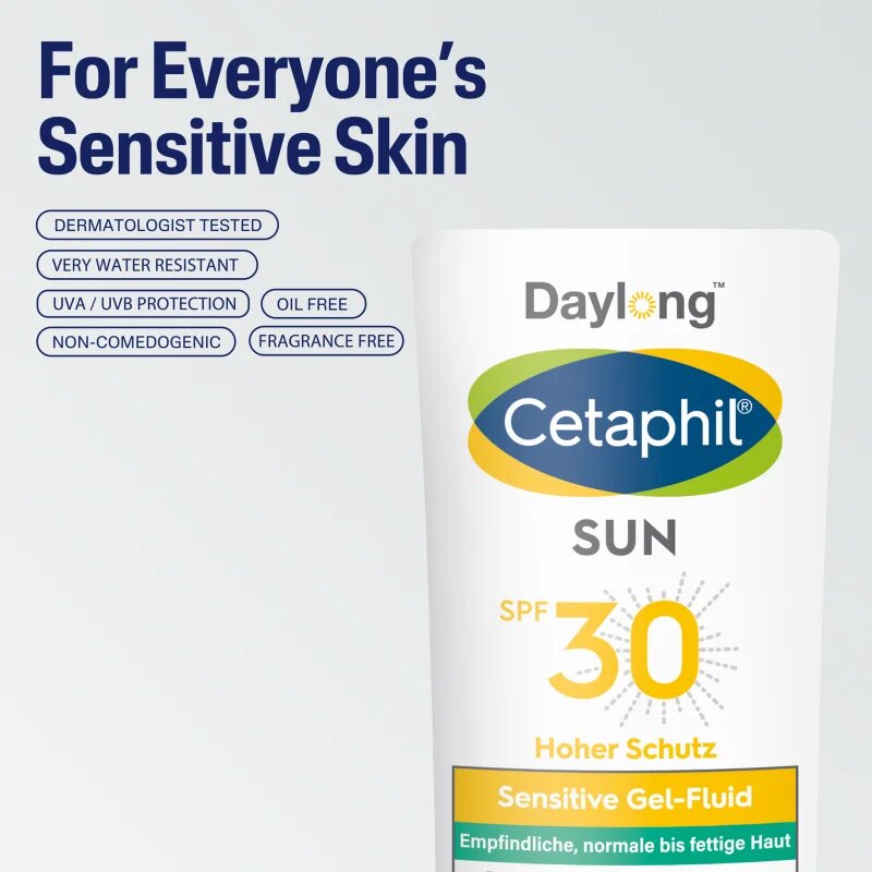 Daylong Cetaphil SUN Sensitive Gel-Fluid lahki zaščitni fluid za občutljivo kožo SPF 30 30 ml