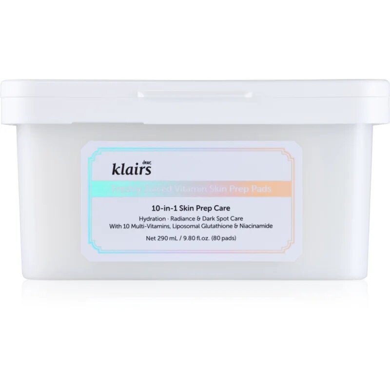 Dear Klairs Freshly Juiced Vitamin Skin Prep Pad tonizirajoče blazinice za osvetljevanje kože in hidratacijo 80 kos