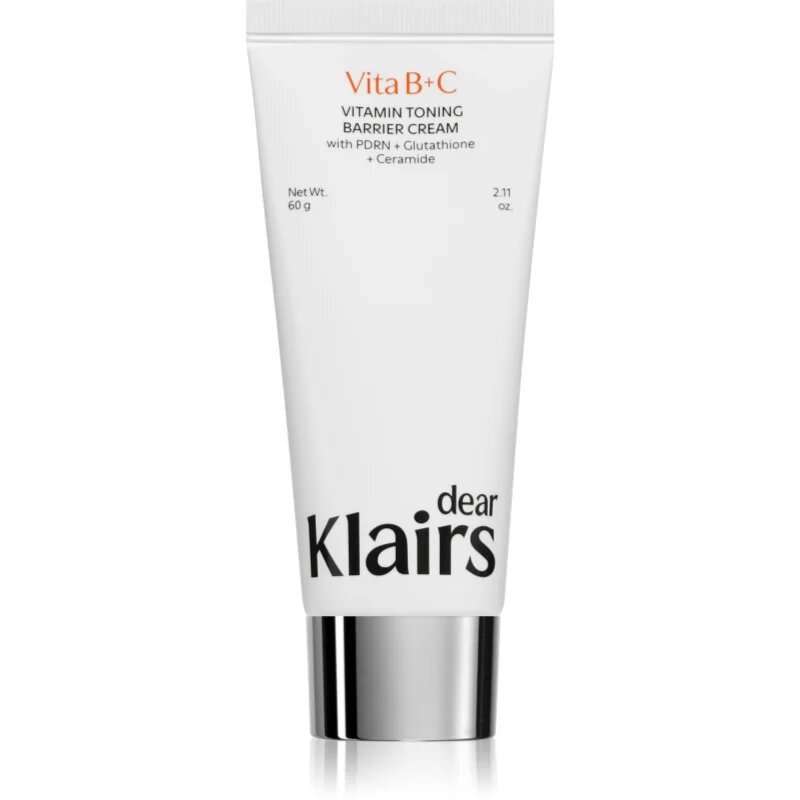 Dear Klairs Vitamin Toning Barrier Cream posvetlitvena vlažilna krema za krepitev kožne pregrade 60 g