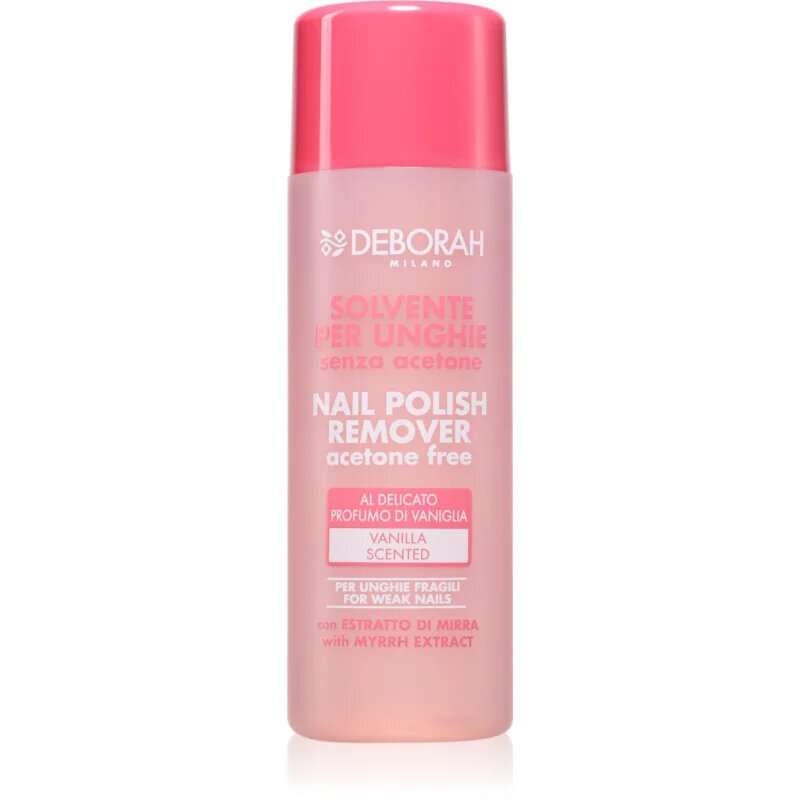 Deborah Milano Nail Polish Remover odstranjevalec laka za nohte brez acetona s vanilkovou vůní 120 ml