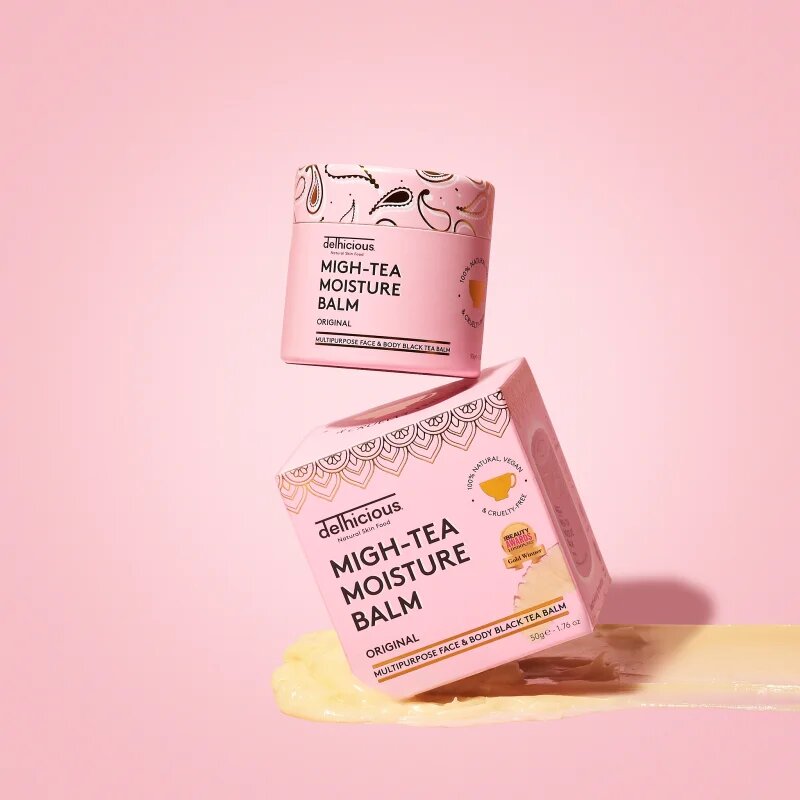 delhicious MIGH-TEA MOISTURE BALM večnamenski balzam za zelo suho in občutljivo kožo 50 g