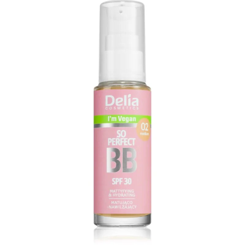 Delia Cosmetics BB So Perfect matirajoča BB krema z vlažilnim učinkom odtenek 02 Medium 30 ml