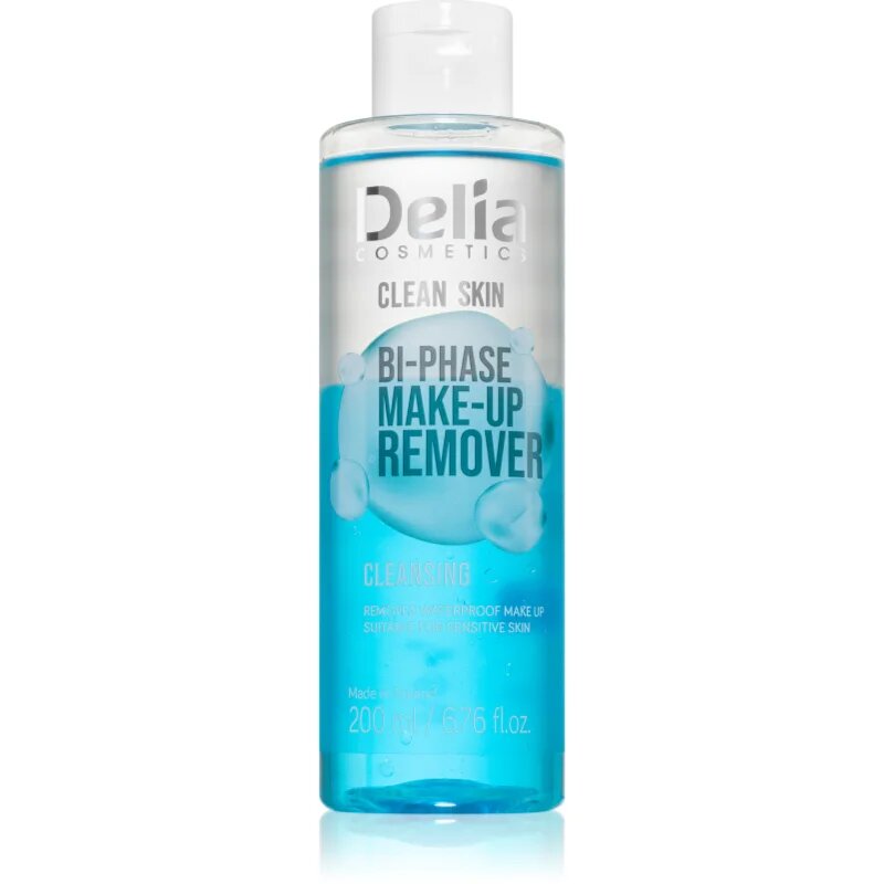 Delia Cosmetics Clean Skin dvofazni odstranjevalec ličil za obraz in predel okoli oči 200 ml