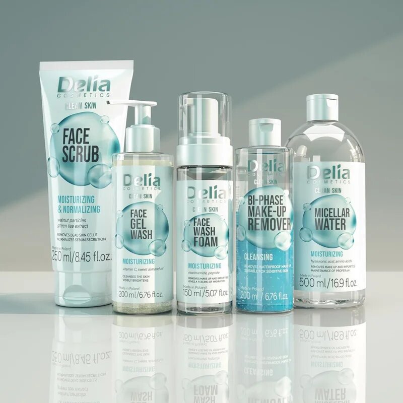 Delia Cosmetics Clean Skin dvofazni odstranjevalec ličil za obraz in predel okoli oči 200 ml