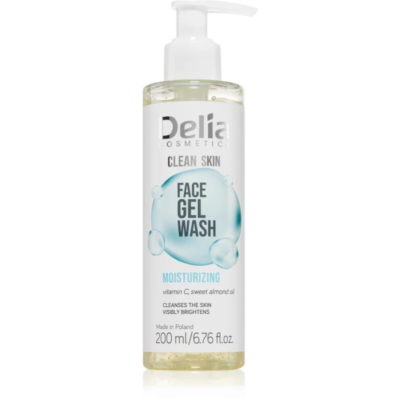 Delia Cosmetics Clean Skin vlažilni čistilni gel za obraz 200 ml