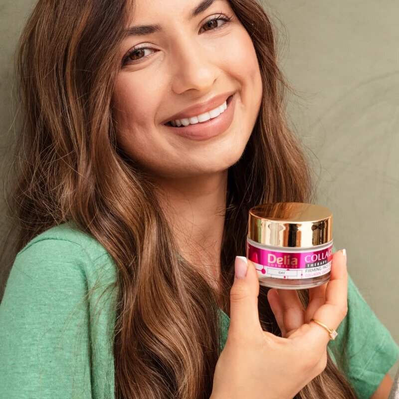 Delia Cosmetics Collagen Therapy vlažilna dnevna krema za učvrstitev kože s kolagenom 50 ml