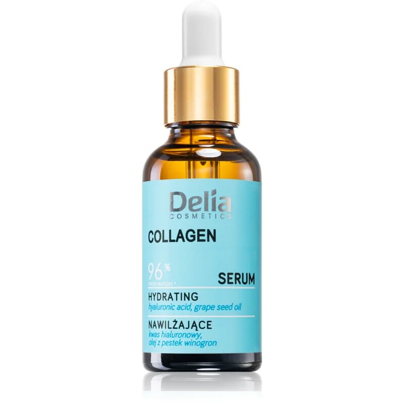 Delia Cosmetics Collagen vlažilni serum za obraz vrat in dekolte 30 ml