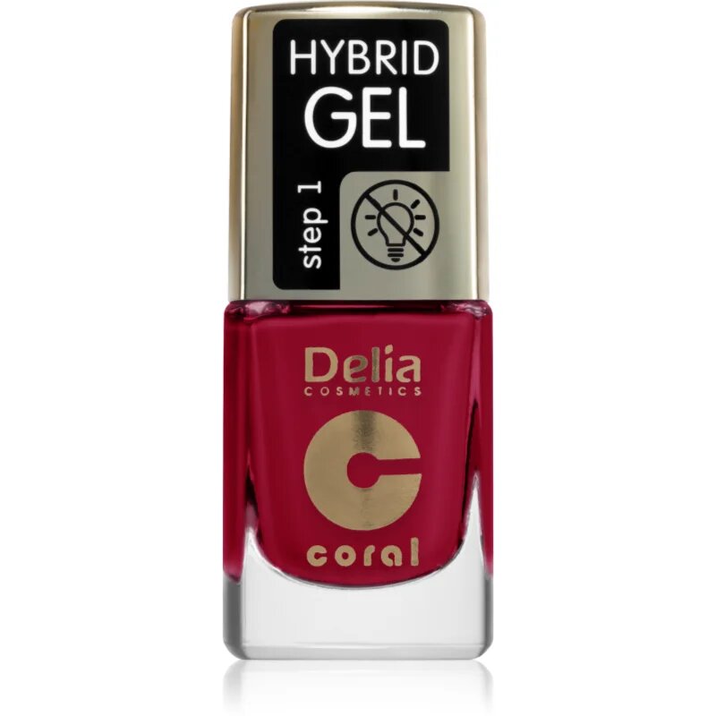 Delia Cosmetics Coral Nail Enamel Hybrid Gel gel lak za nohte odtenek 103 Juicy Raspberry 11 ml