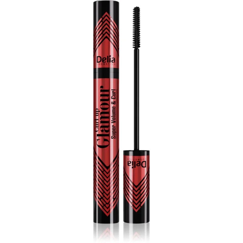 Delia Cosmetics Glamour maskara za podaljšanje vihanje in volumen trepalnic odtenek Black 11 ml