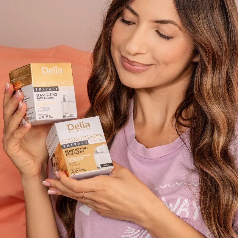 Delia Cosmetics Gold & Collagen Therapy nočna krema povečuje elastičnost kože 50 ml