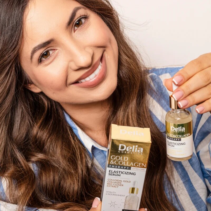 Delia Cosmetics Gold & Collagen Therapy serum povečuje elastičnost kože 30 ml