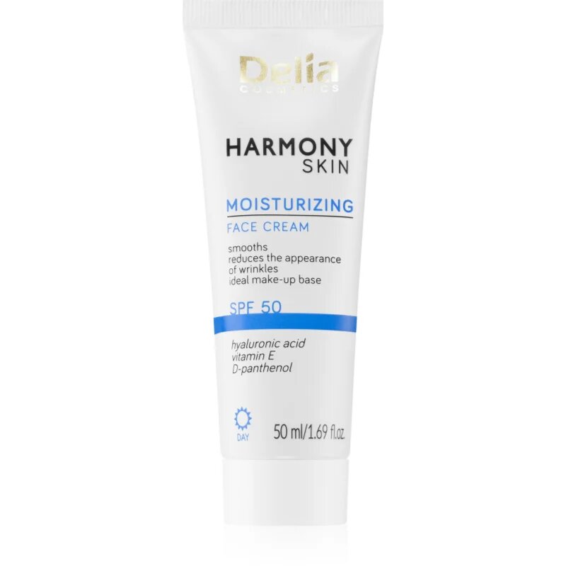 Delia Cosmetics Harmony Skin vlažilna krema za obraz SPF 50 50 ml