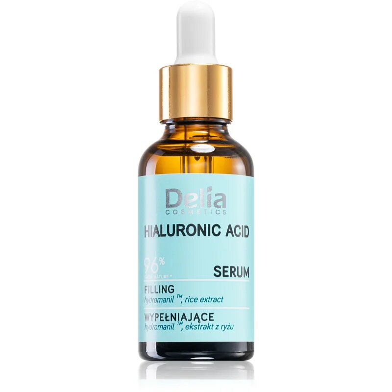 Delia Cosmetics Hyaluronic Acid serum za polnjenje gub za obraz vrat in dekolte 30 ml