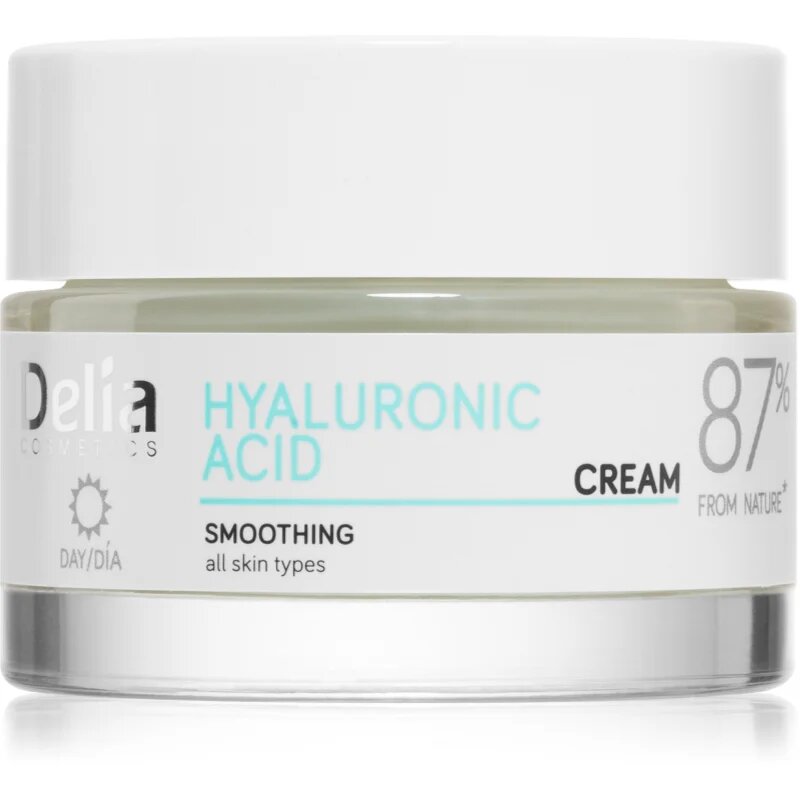 Delia Cosmetics Hyaluronic Acid vlažilna in gladilna krema za obraz s hialuronsko kislino 50 ml
