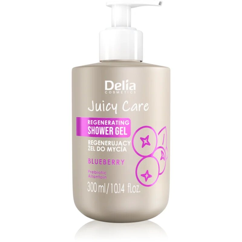 Delia Cosmetics Juicy Care Blueberry regeneracijski gel za prhanje 300 ml