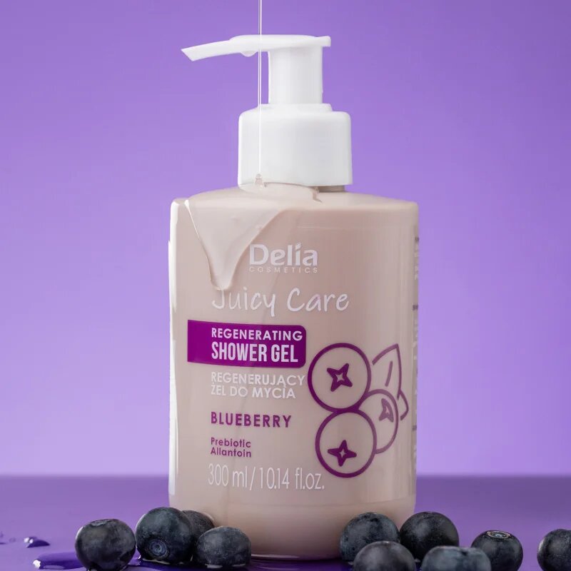 Delia Cosmetics Juicy Care Blueberry regeneracijski gel za prhanje 300 ml