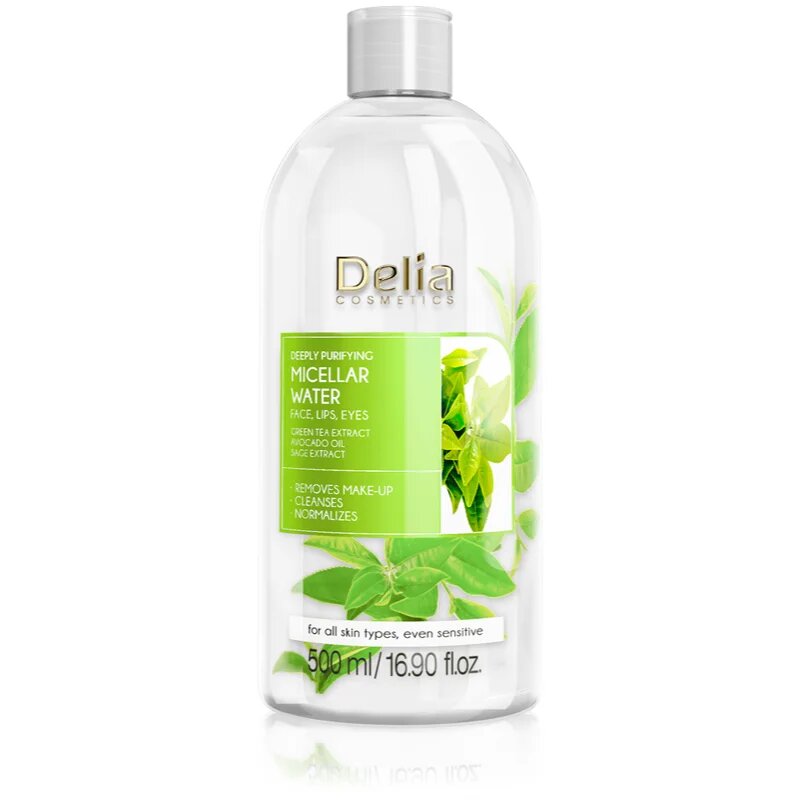 Delia Cosmetics Micellar Water Green Tea osvežujoča čistilna micelarna voda 500 ml