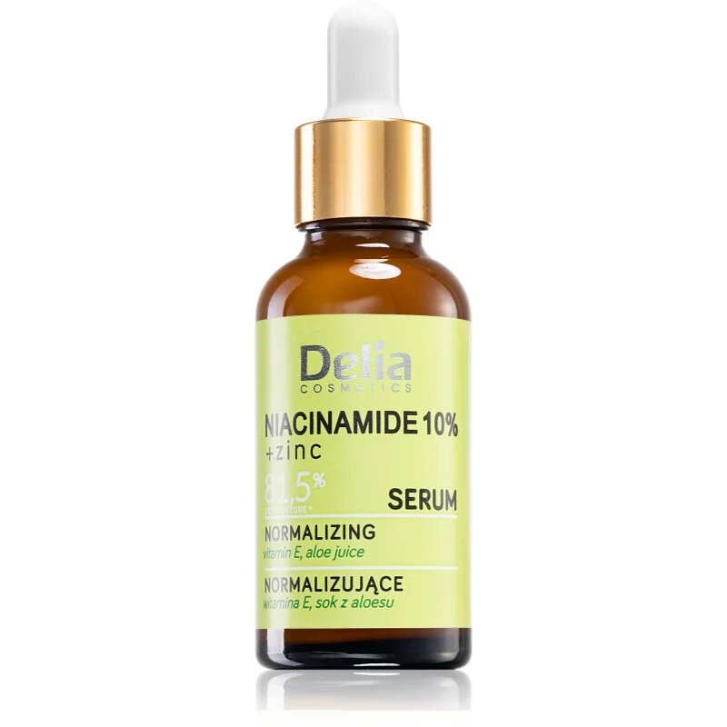 Delia Cosmetics Niacinamide 10% + zinc obnovitveni serum za obraz vrat in dekolte 30 ml