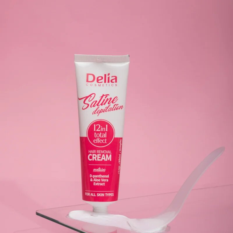 Delia Cosmetics Satine Depilation 12in1 Total Effect depilacijska krema za vse tipe kože 100 ml