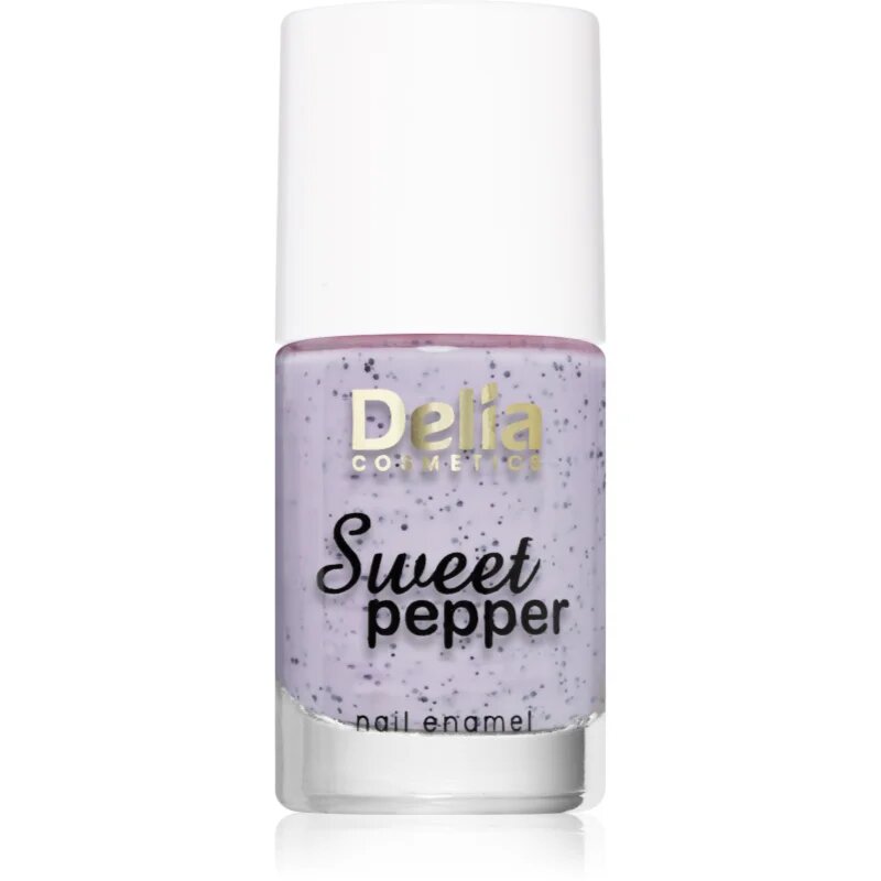 Delia Cosmetics Sweet Pepper Black Particles lak za nohte odtenek 04 Lavender 11 ml