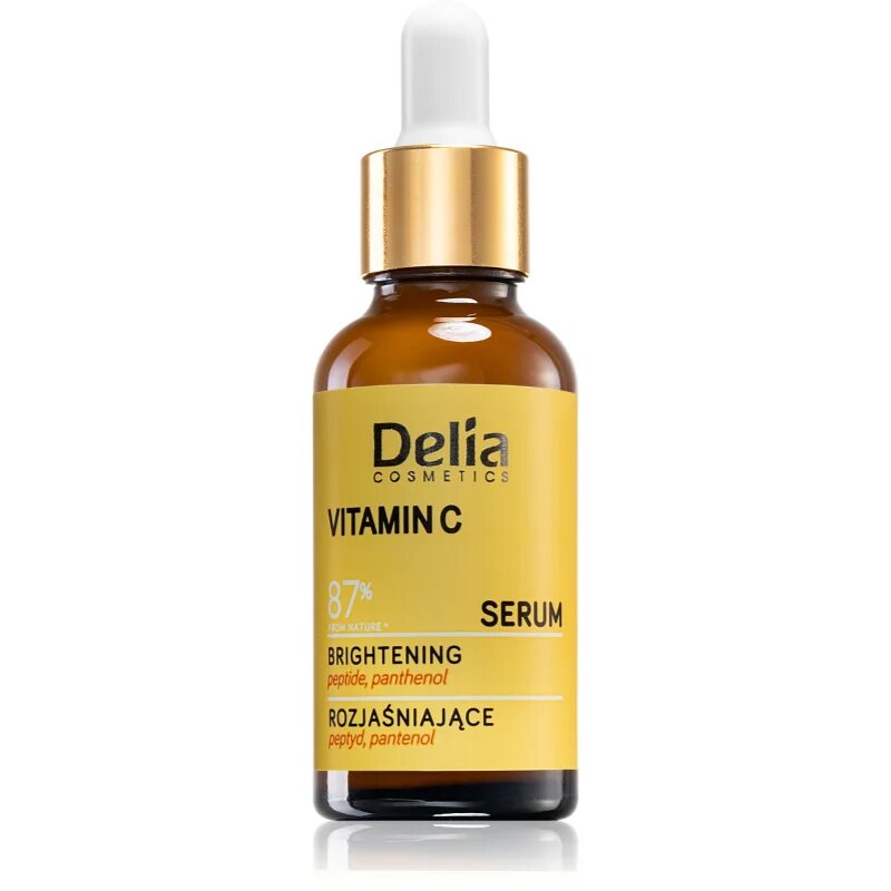Delia Cosmetics Vitamin C serum za osvetljevanje za obraz vrat in dekolte 30 ml