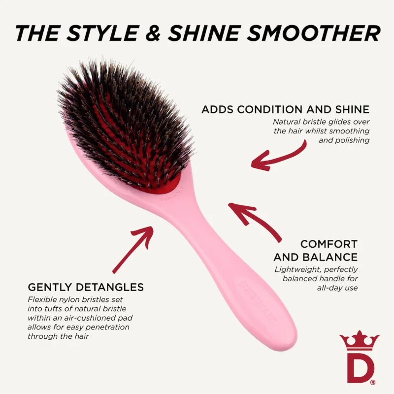 Denman Style D81M Style and Shine Brush glavnik za glajenje las Pink Crush 1 kos