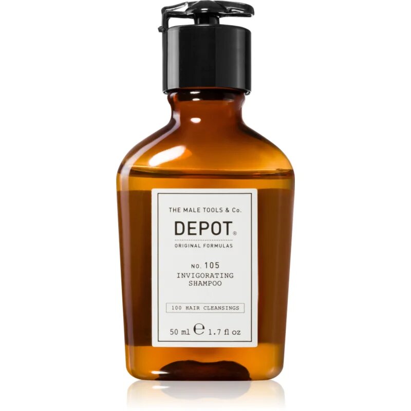 Depot 100 HAIR CLEANSING NO. 105 INVIGORATING SHAMPOO šampon za okrepitev las proti izpadanju las 50 ml