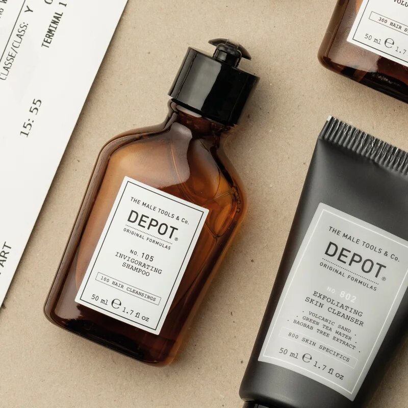 Depot 100 HAIR CLEANSING NO. 105 INVIGORATING SHAMPOO šampon za okrepitev las proti izpadanju las 50 ml