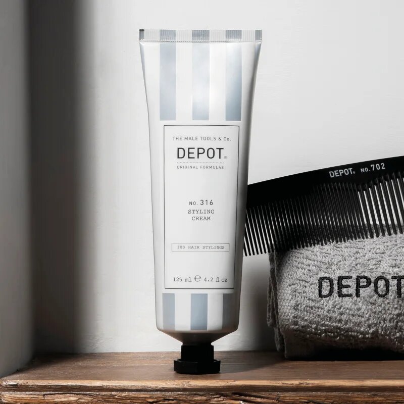 Depot 300 HAIR STYLING NO. 316 STYLING CREAM stiling krema s srednjim utrjevanjem za naraven sijaj las 125 ml