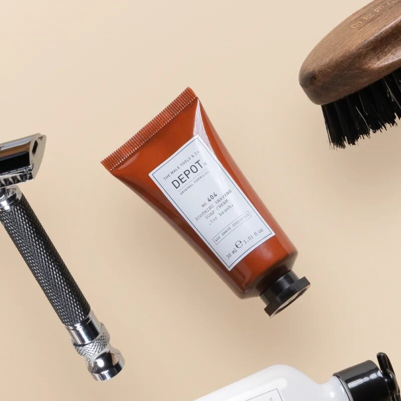 Depot 400 SHAVE SPECIFICS NO. 404 SOOTHING SHAVING SOAP CREAM .for brush. pomirjujoča krema za britje for brush 30 ml