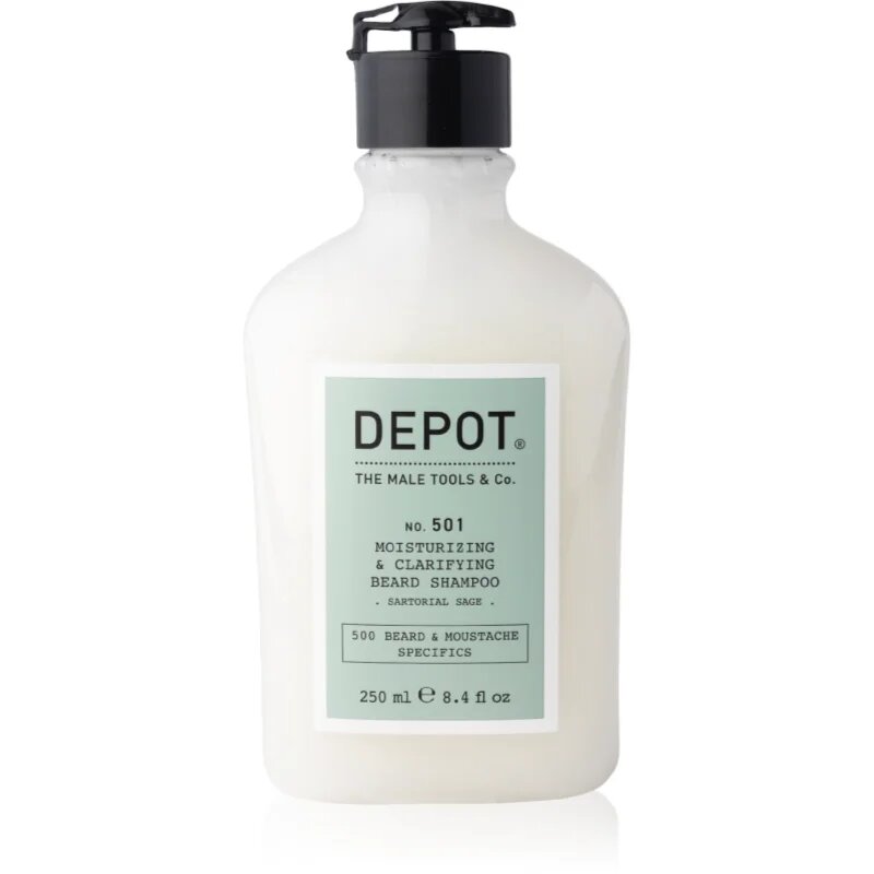 Depot 500 BEARD & MOUSTACHE SPECIFICS NO. 501 MOISTURIZING & CLARIFYING BEARD SHAMPOO vlažilni šampon za brado 250 ml