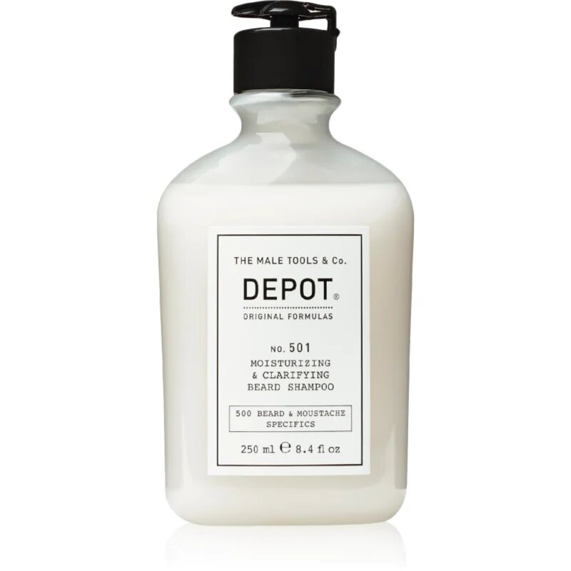 Depot 500 BEARD & MOUSTACHE SPECIFICS NO. 501 MOISTURIZING & CLARIFYING BEARD SHAMPOO vlažilni šampon za brado 250 ml