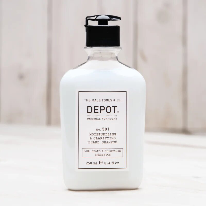 Depot 500 BEARD & MOUSTACHE SPECIFICS NO. 501 MOISTURIZING & CLARIFYING BEARD SHAMPOO vlažilni šampon za brado 250 ml