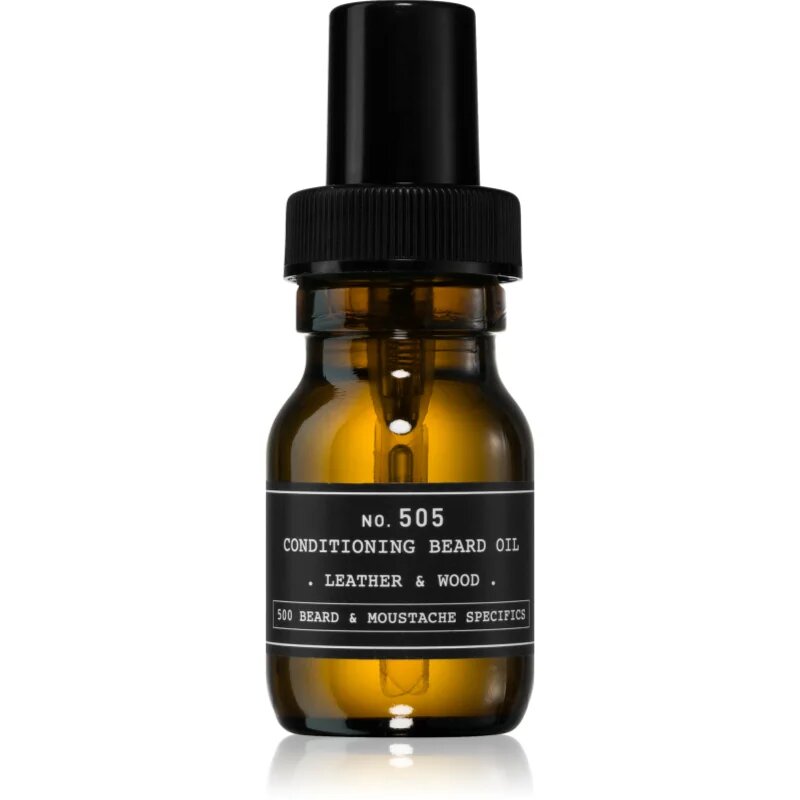 Depot 500 BEARD & MOUSTACHE SPECIFICS NO. 505 CONDITIONING BEARD OIL olje za brado Leather & Wood 30 ml