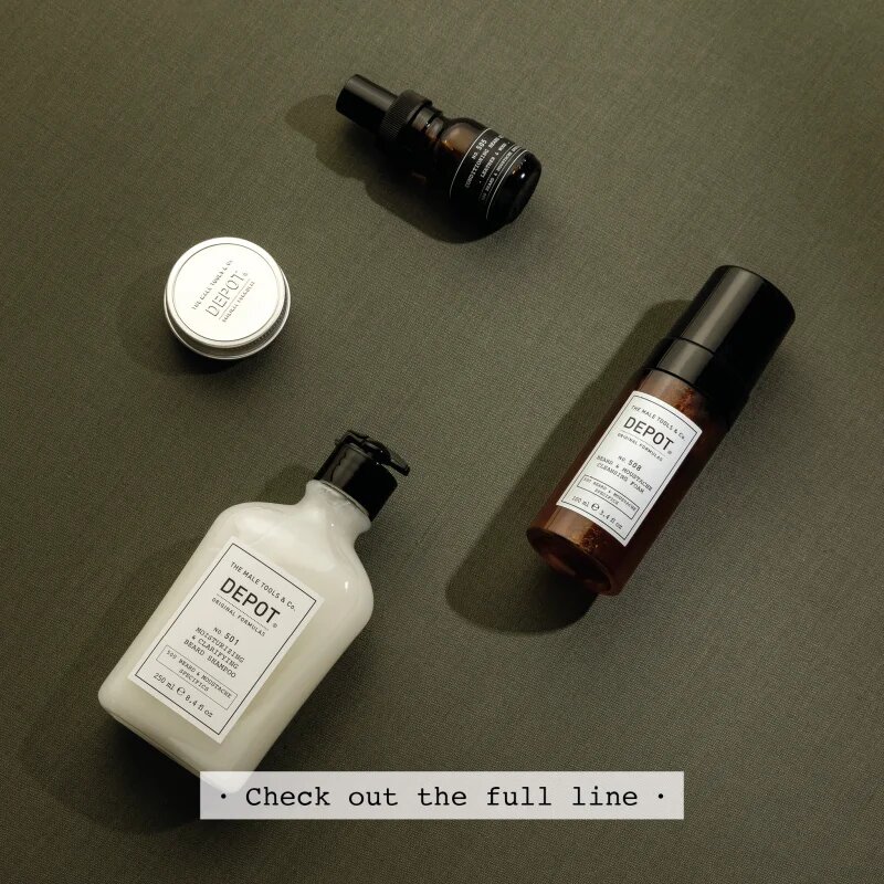 Depot 500 BEARD & MOUSTACHE SPECIFICS NO. 505 CONDITIONING BEARD OIL olje za brado Leather & Wood 30 ml
