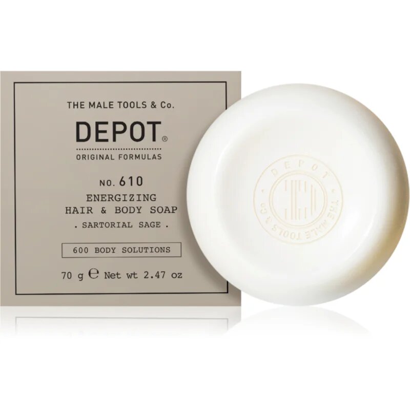 Depot 600 BODY SOLUTIONS NO. 610 ENERGIZING HAIR & BODY SOAP milo za telo in lase 70 g