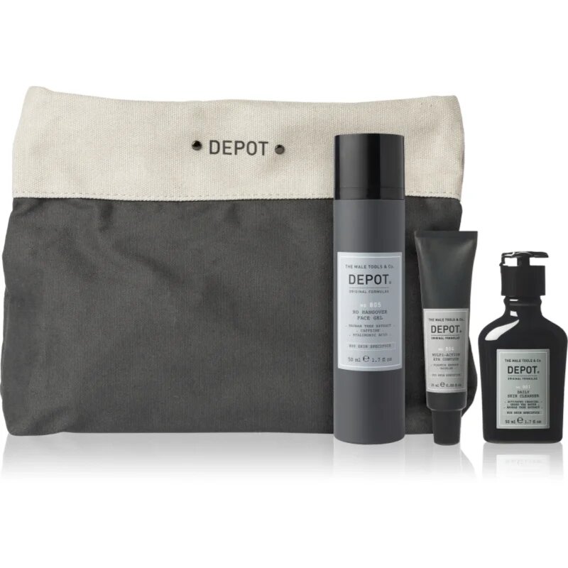 Depot COSMETICS SETS Wake-Up Skin Treatment Set Potovalni set za moške