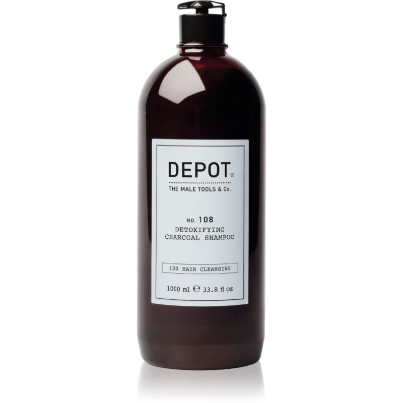 Depot NO. 108 DETOXIFYING CHARCOAL SHAMPOO čistilni razstrupljevalni šampon za vse tipe las 1000 ml