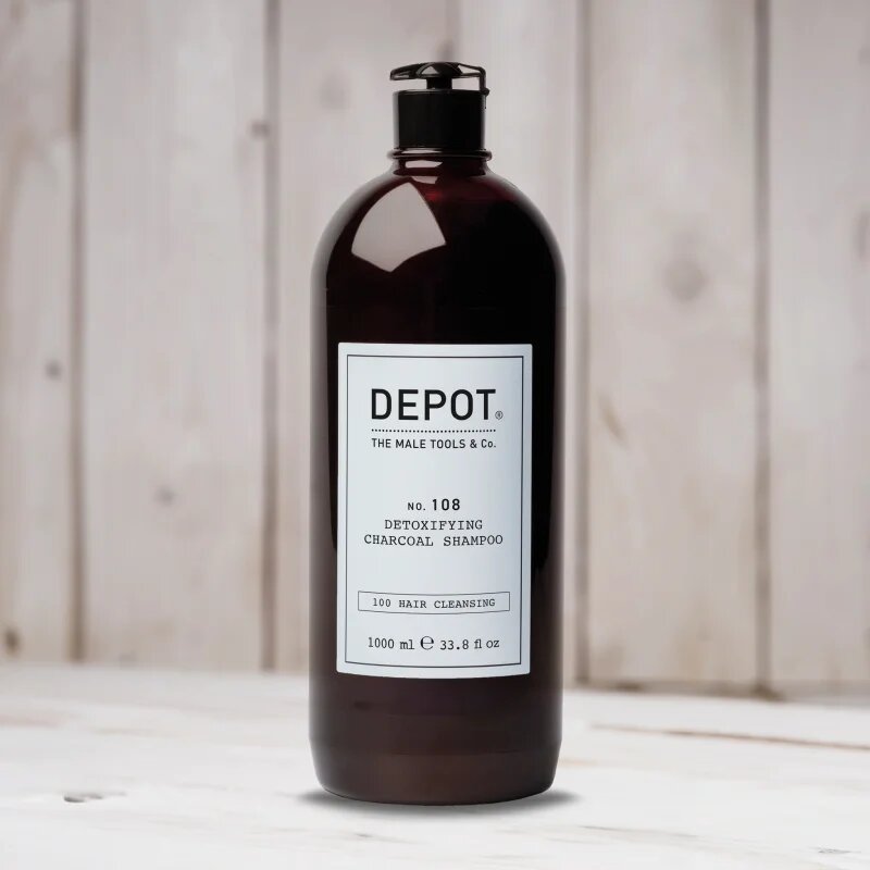 Depot NO. 108 DETOXIFYING CHARCOAL SHAMPOO čistilni razstrupljevalni šampon za vse tipe las 1000 ml