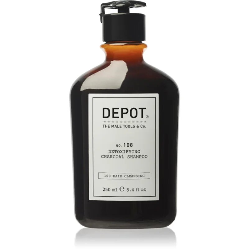 Depot NO. 108 DETOXIFYING CHARCOAL SHAMPOO čistilni razstrupljevalni šampon za vse tipe las 250 ml