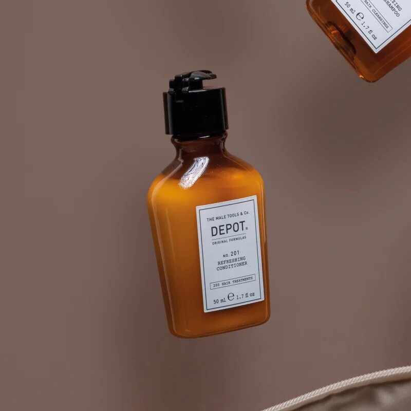 Depot No. 201 Refreshing Conditioner vlažilni balzam za sijaj in mehkobo las 50 ml