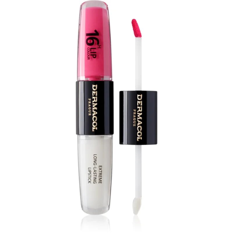Dermacol 16H Lip Colour Dolgoobstojna šminka in sijaj za ustnice odtenek 18 Cotton Candy 2x4 ml