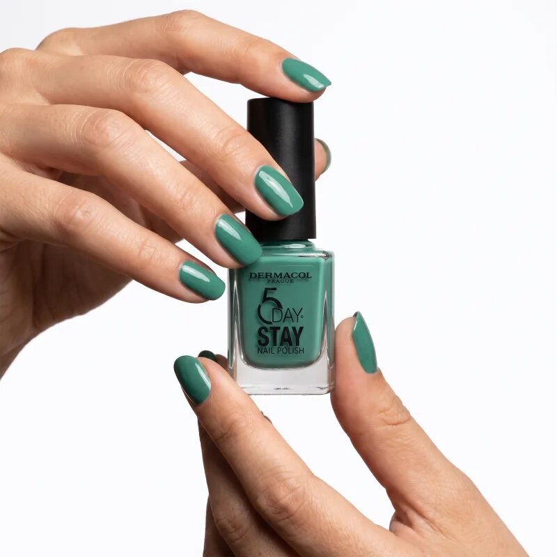 Dermacol 5 Day Stay dolgoobstojen lak za nohte odtenek 66 Emerald 11 ml