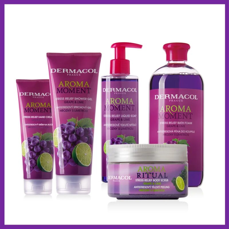 Dermacol Aroma Moment Grape & Lime antistresni gel za prhanje 250 ml