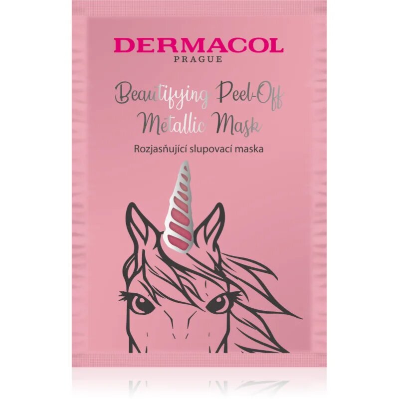 Dermacol Beautifying Peel-Off Metallic Mask luščilna maska za osvetlitev kože 15 ml