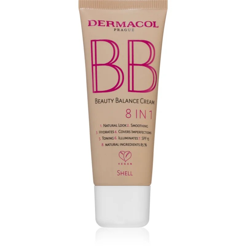 Dermacol Beauty Balance BB krema z vlažilnim učinkom SPF 15 N.3 Shell 30 ml