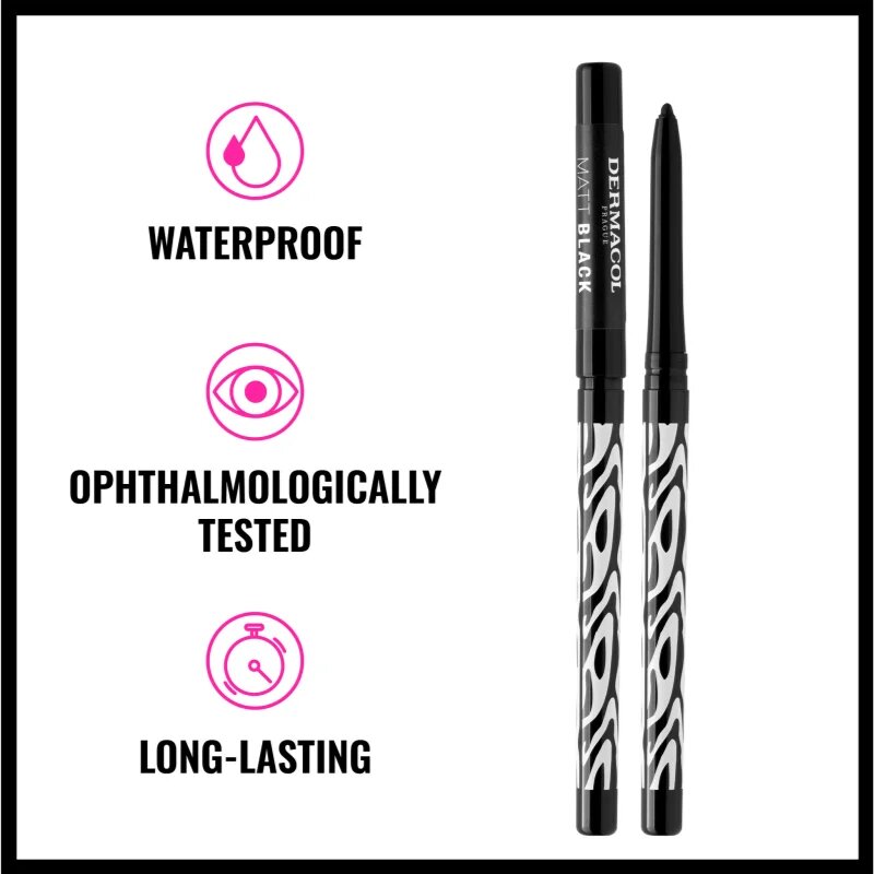 Dermacol Black Sensation Matt Black svinčnik za oči black 0.35 g
